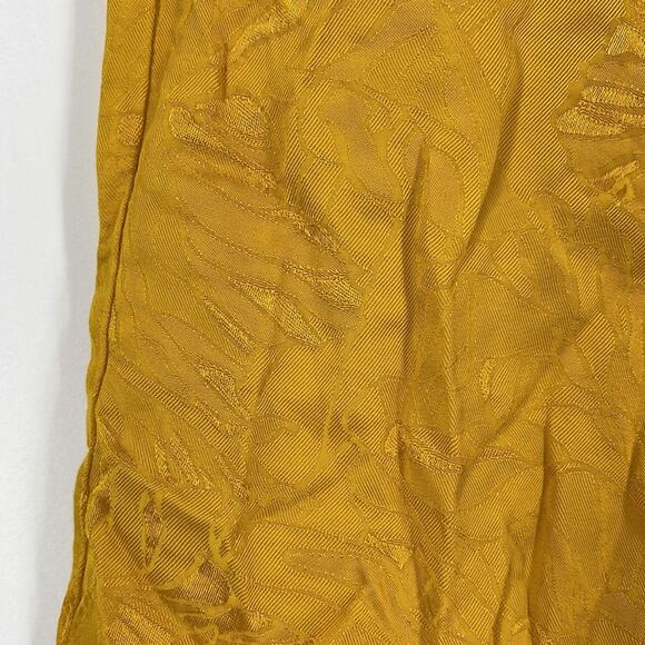 House of Harlow 1960 Revolve Gold Jacquard Floral Wide Leg Pants Button Fly XS - Picture 9 of 11